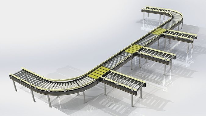 Roller Conveyor 3D Model